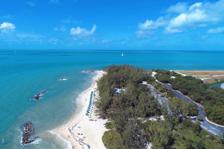 Aerial view of Fort Zachary State Park